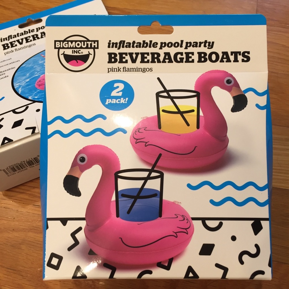 Flamingo Beverage Boats Pool Drink Floaties ☀️